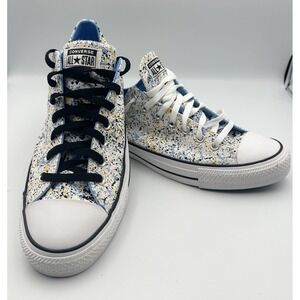 Converse Unisex Chuck Taylor All Star A00469F OX Low Top Shoes White/Yellow/Blue